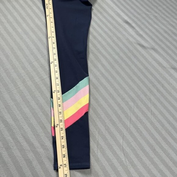 Boden Leggings Womens 6 Blue Colorblock Ankle Stretch Elastic Aviator Style - Picture 4 of 8